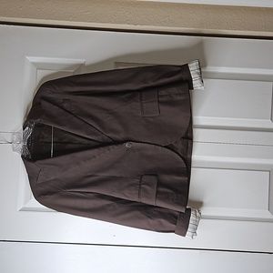 Theory Womens Brown Blazer Sz 2